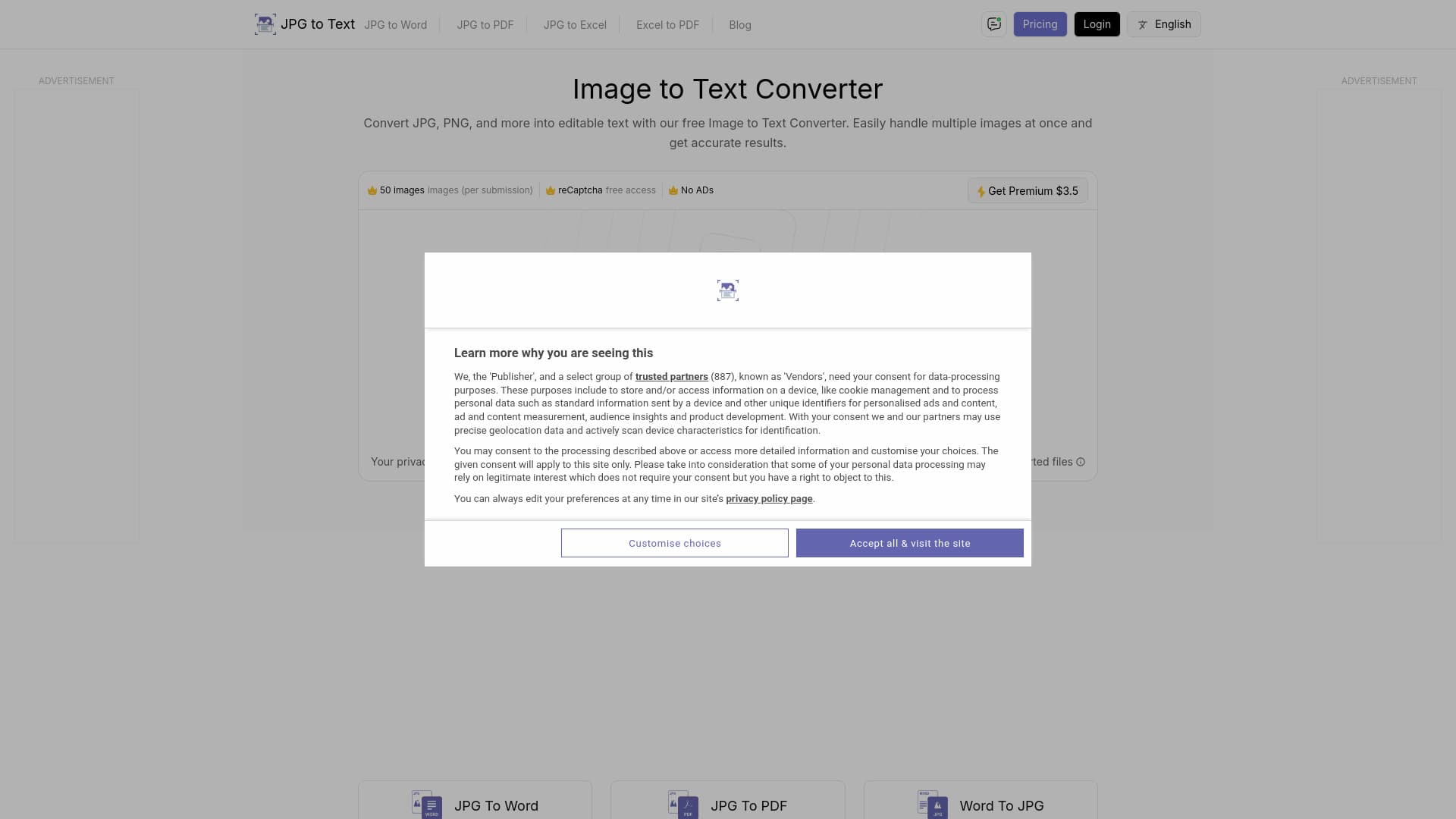 JPG to Text screenshot