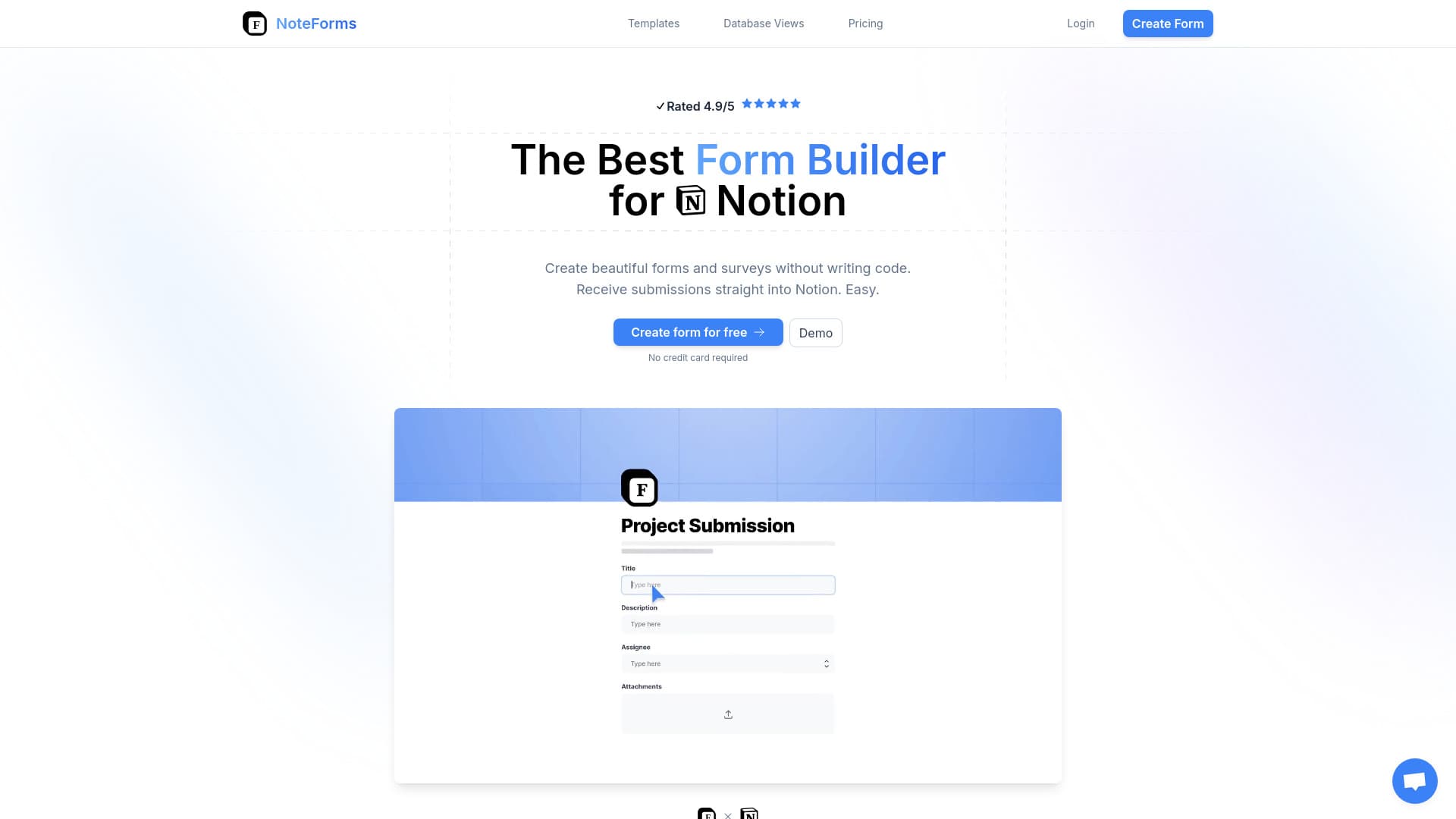 NoteForms screenshot