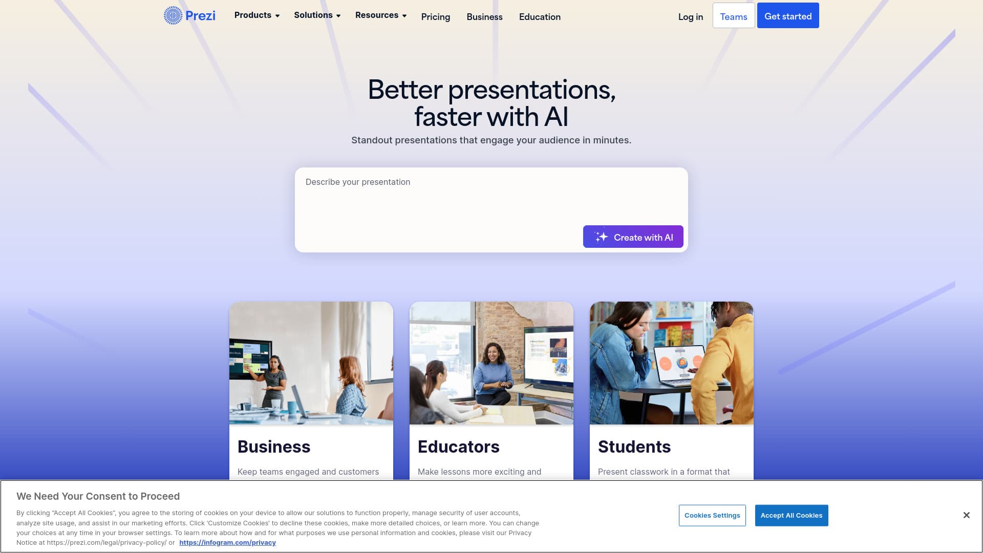 Prezi screenshot