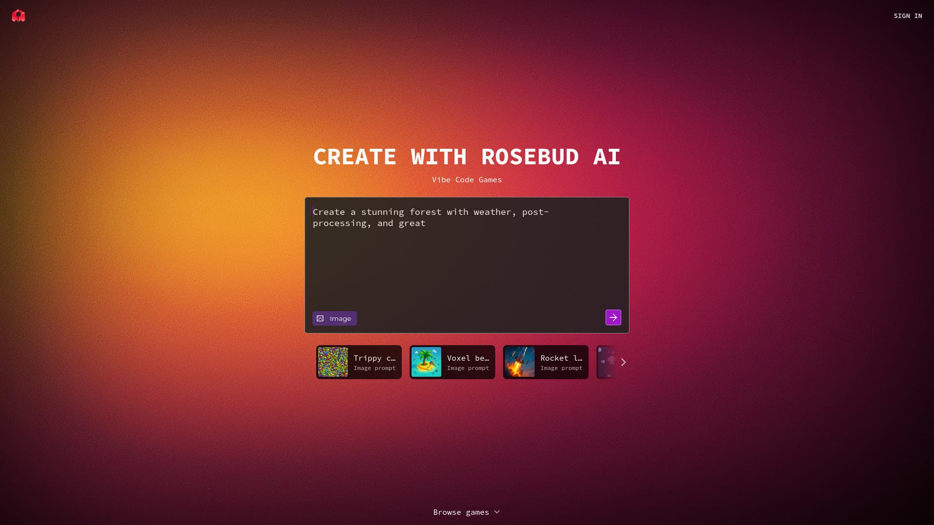 Rosebud screenshot
