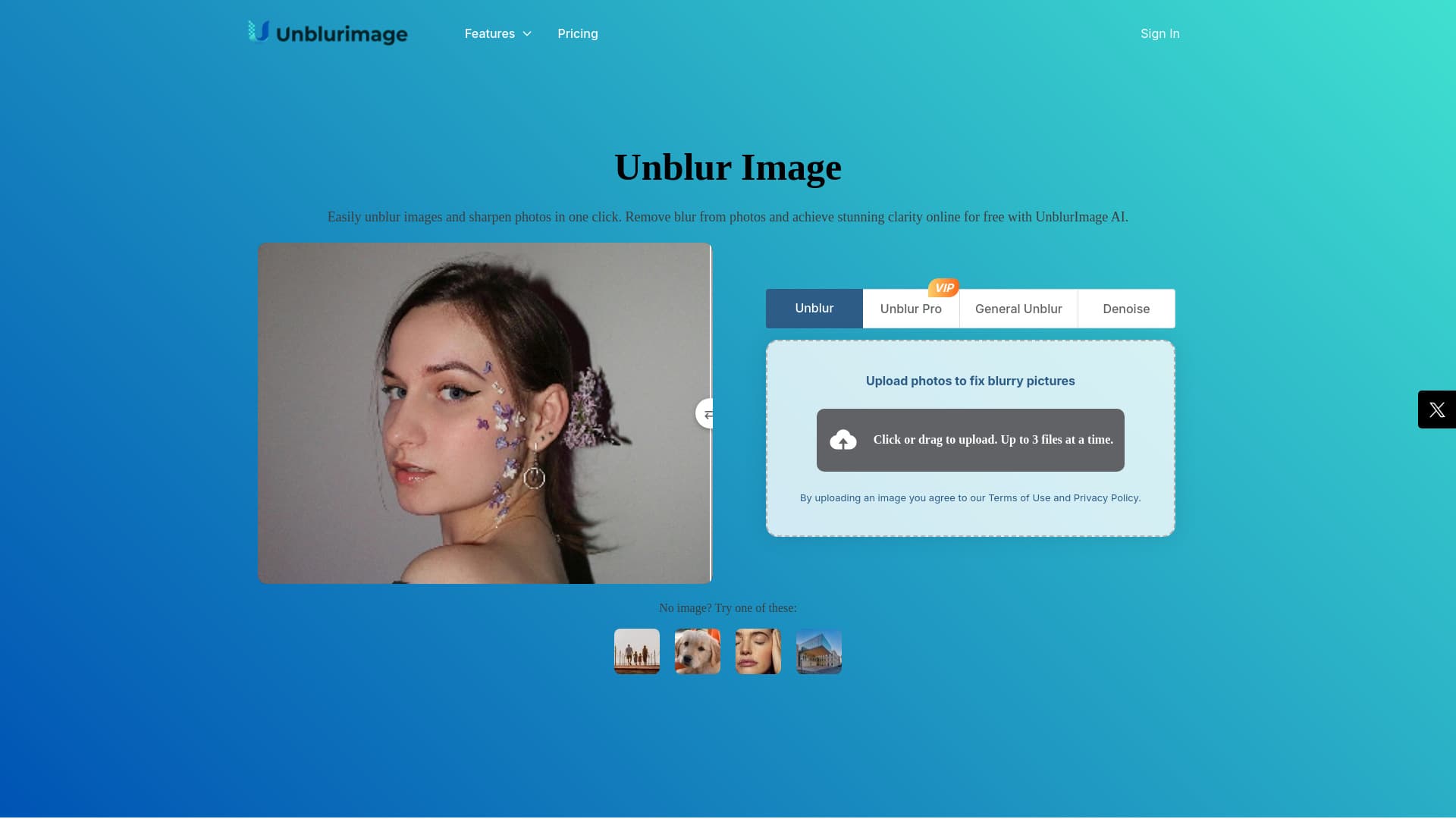 Unblurimage AI screenshot