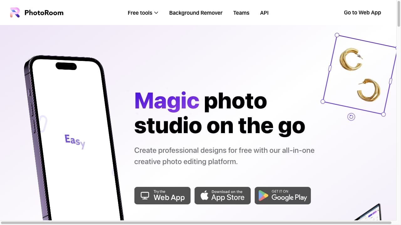 Photoroom screenshot