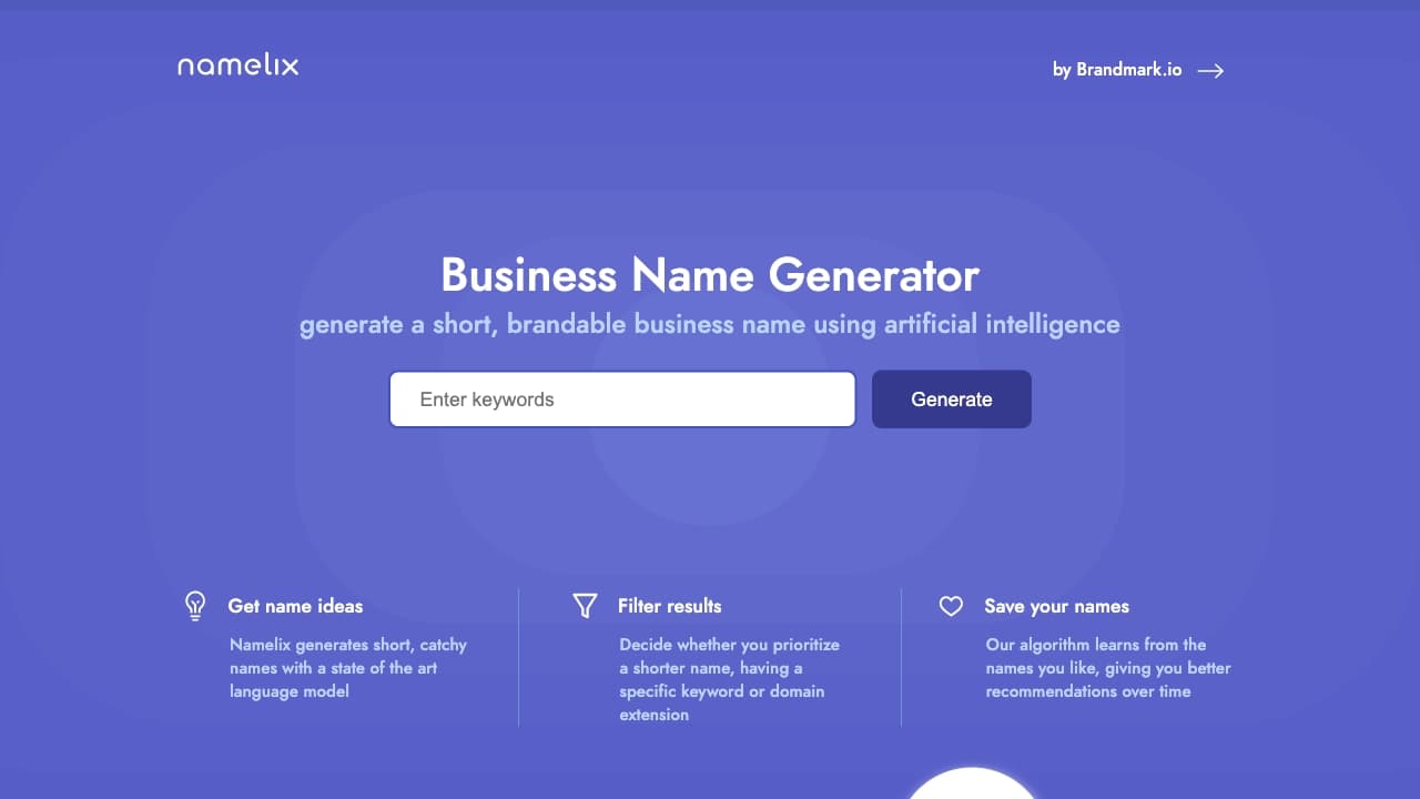 Namelix screenshot