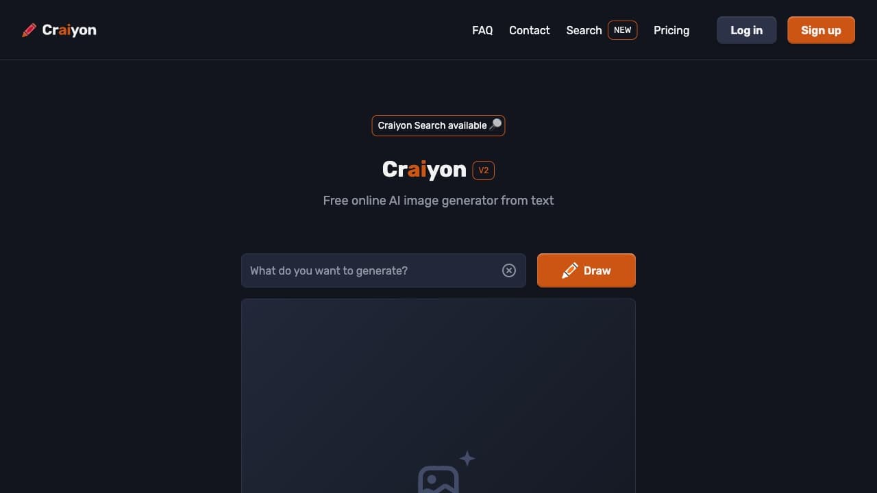 Craiyon screenshot