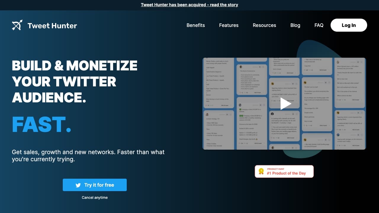 Tweet Hunter screenshot