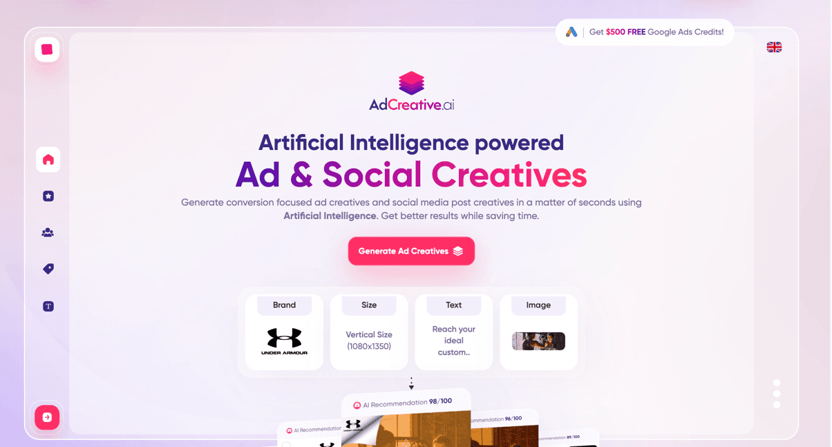 Adcreative.ai screenshot