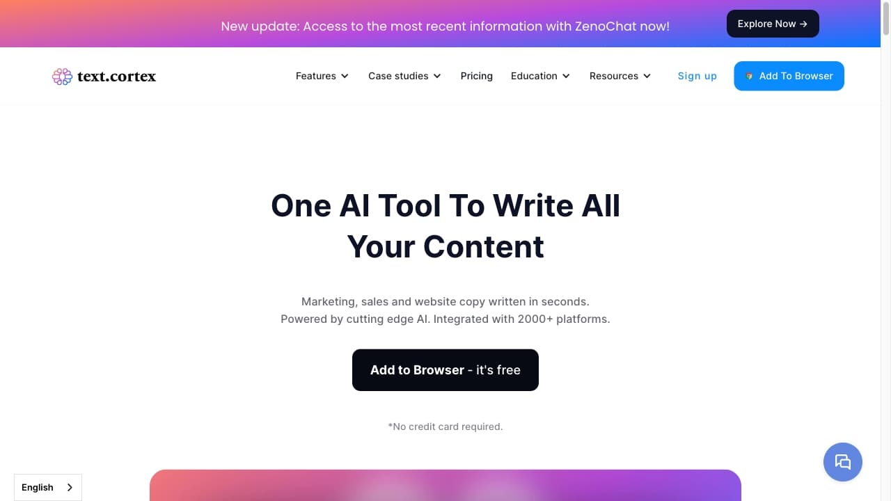 TextCortex AI screenshot
