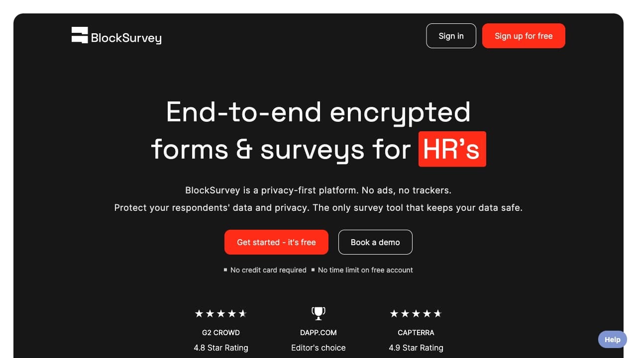 Block Survey screenshot