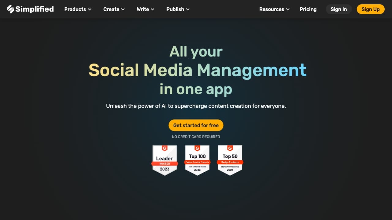 Simplified screenshot