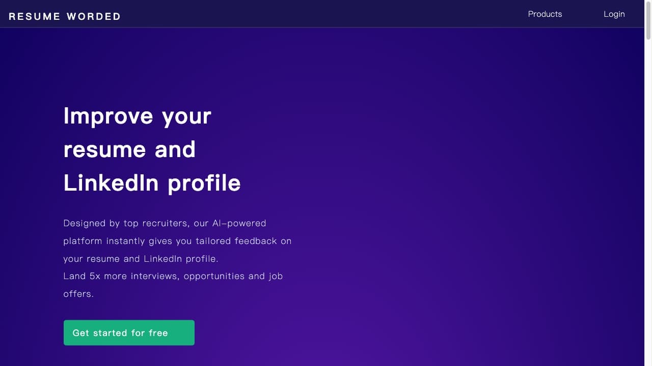 Resume Worded screenshot
