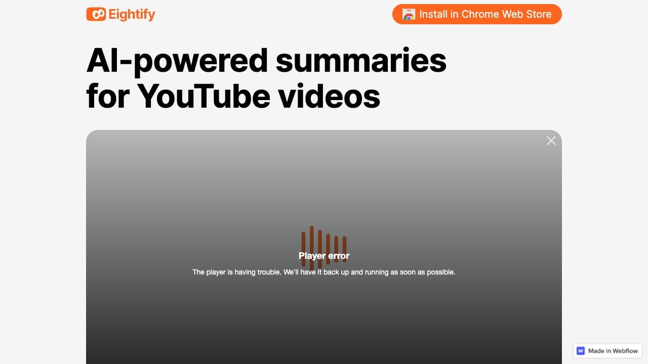 Eightify screenshot