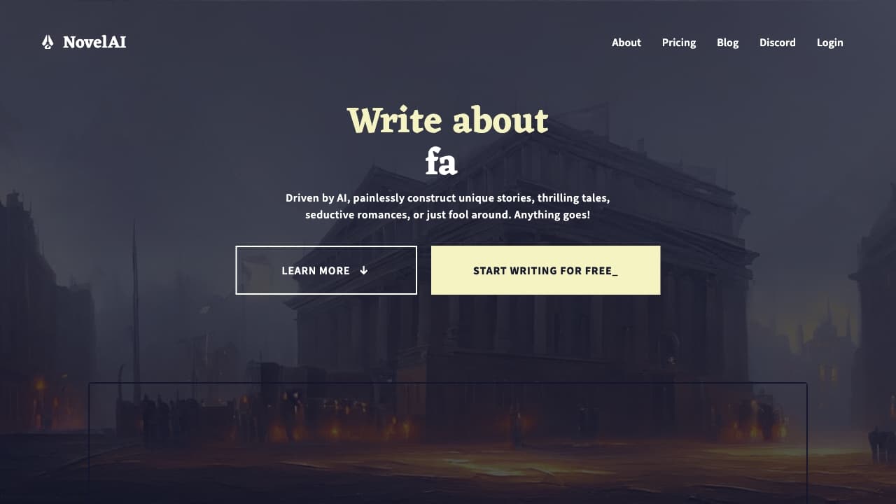 NovelAI screenshot