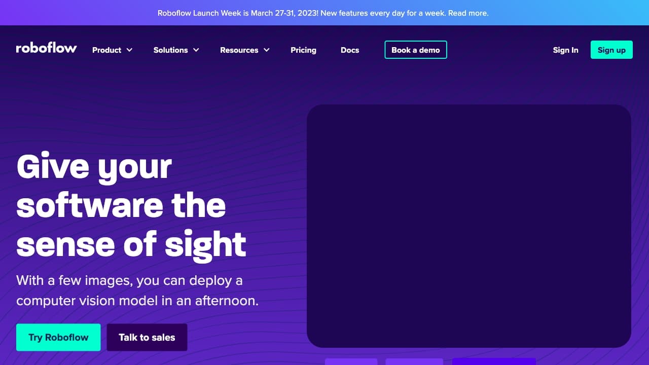 Roboflow screenshot