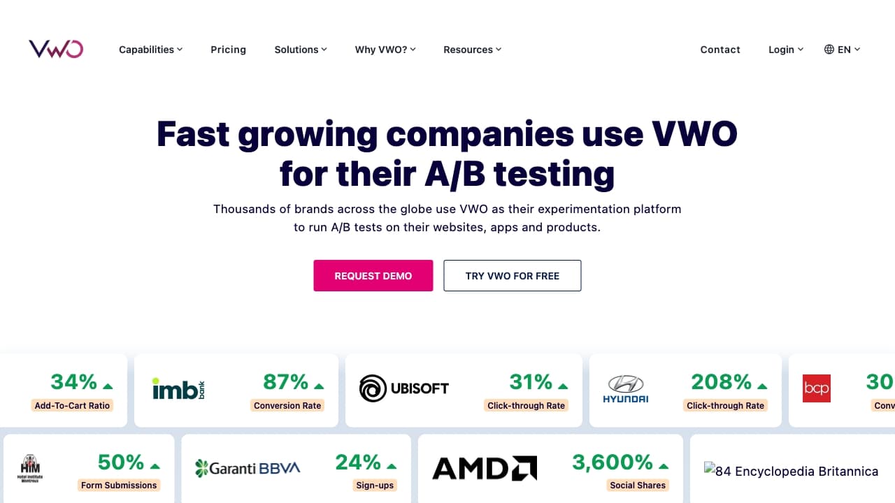 VWO screenshot